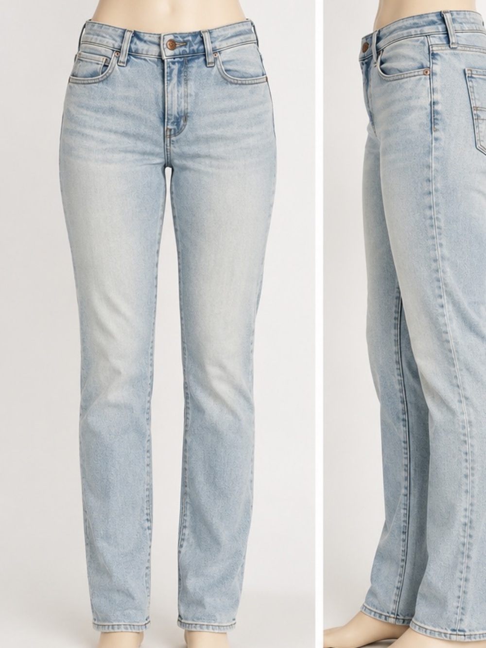American Eagle High Rise Jegging Jeans Size 8 Light Wash Blue Stretch Denim